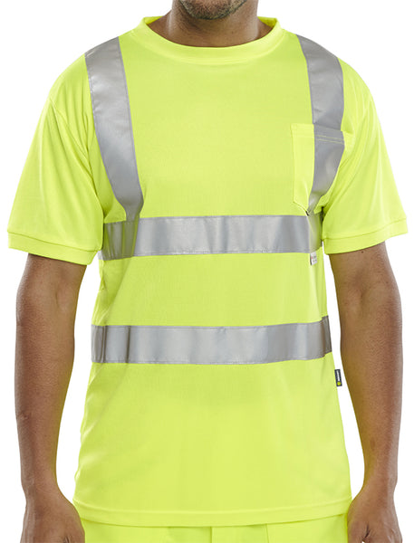 Beeswift Crew Neck Hi-Vis Short Sleeve T-Shirt