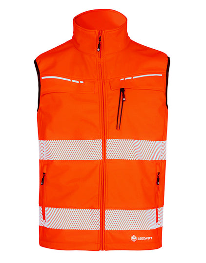 Deltic Beeswift Hi-Vis Softshell Rail Bodywarmer