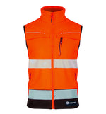 Deltic Beeswift Two-Tone Hi-Vis Softshell Rail Bodywarmer - thumbnail 1