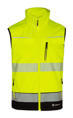 Deltic Beeswift Two-Tone Hi-Vis Softshell Rail Bodywarmer - thumbnail 2