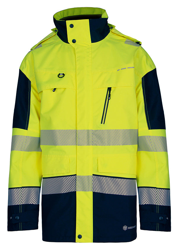 Deltic Beeswift Hi-Vis Two-Tone Ripstop Breathable And Waterproof Rail Jacket