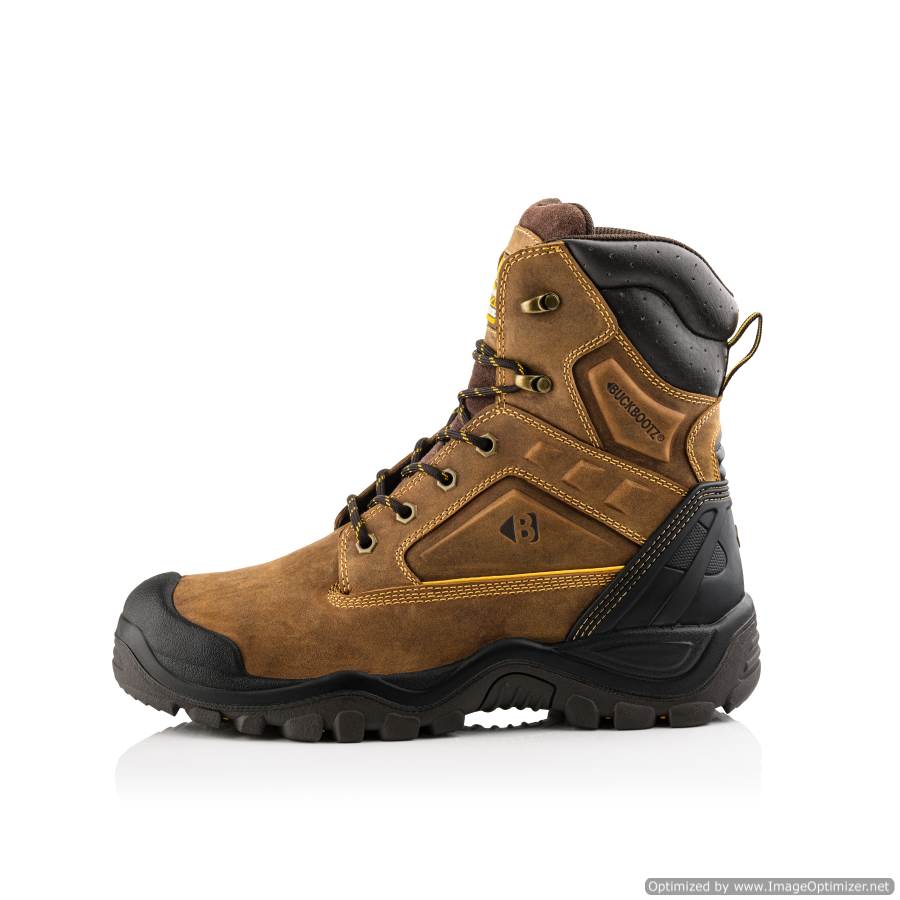 BSH011 Buckbootz BuckshotS3 HRO SRC Brown High Leg Safety Lace Boot