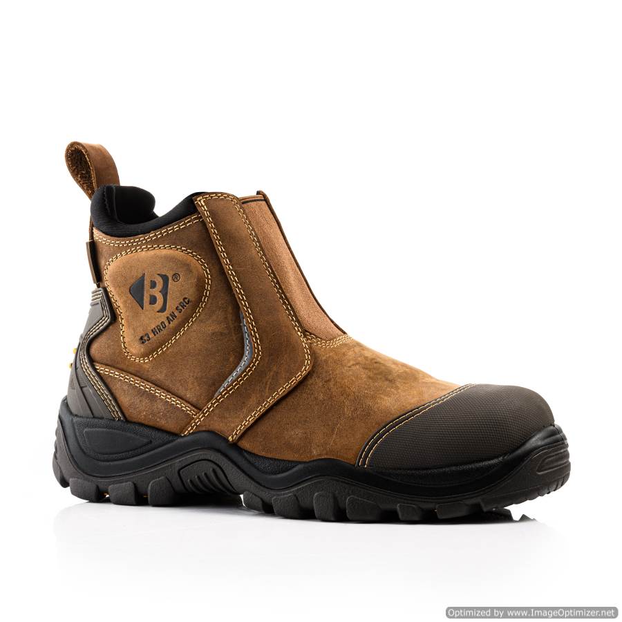 BSH014 Buckbootz Buckshot S3 HRO AN SRC Brown Dealer Boot with Ankle Protection
