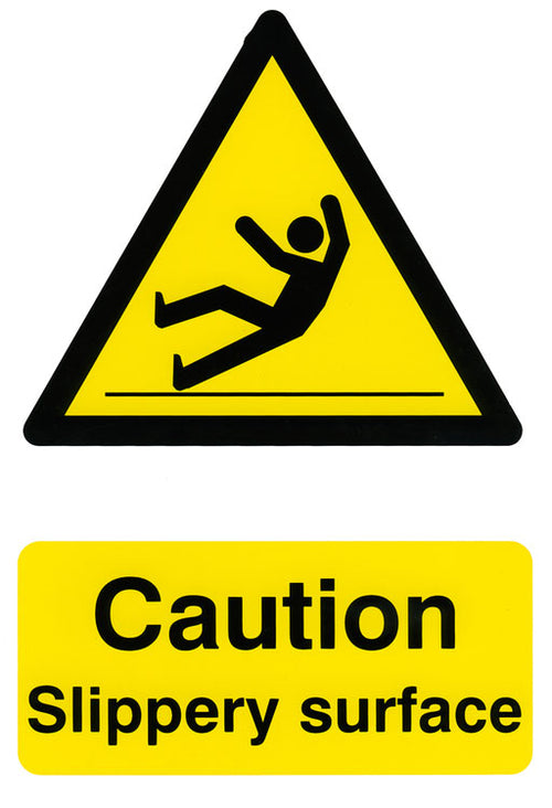 B-Safe Caution Slippery Surface Sign - Pack of 5