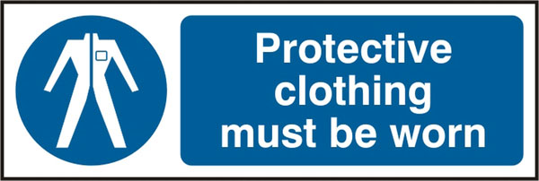 B-Safe Protective Clothing Must Be Worn Sign RPVC - Pack of 5