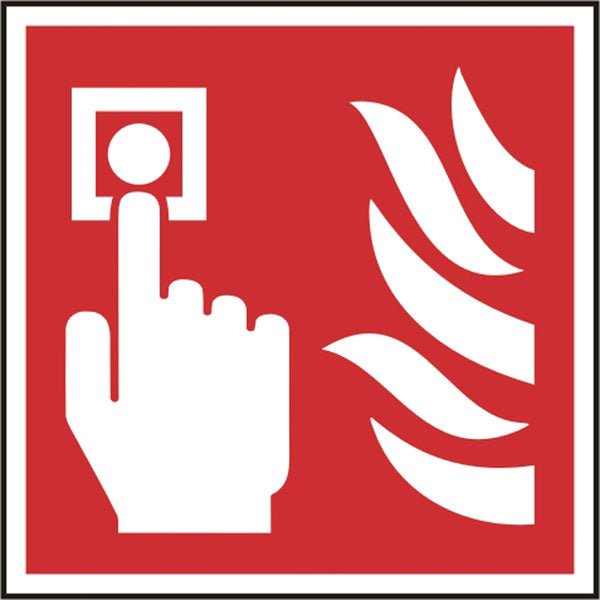 B-Safe Fire Alarm Call Point Symbol Sign - Self-Adhesive Vinyl - Pack of 5