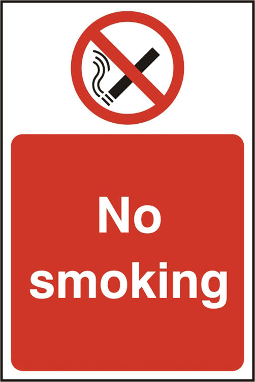 B-Safe No Smoking Sign RPVC - Pack of 5
