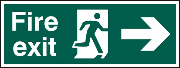 B-Safe Fire Exit Sign RPVC - Pack of 5