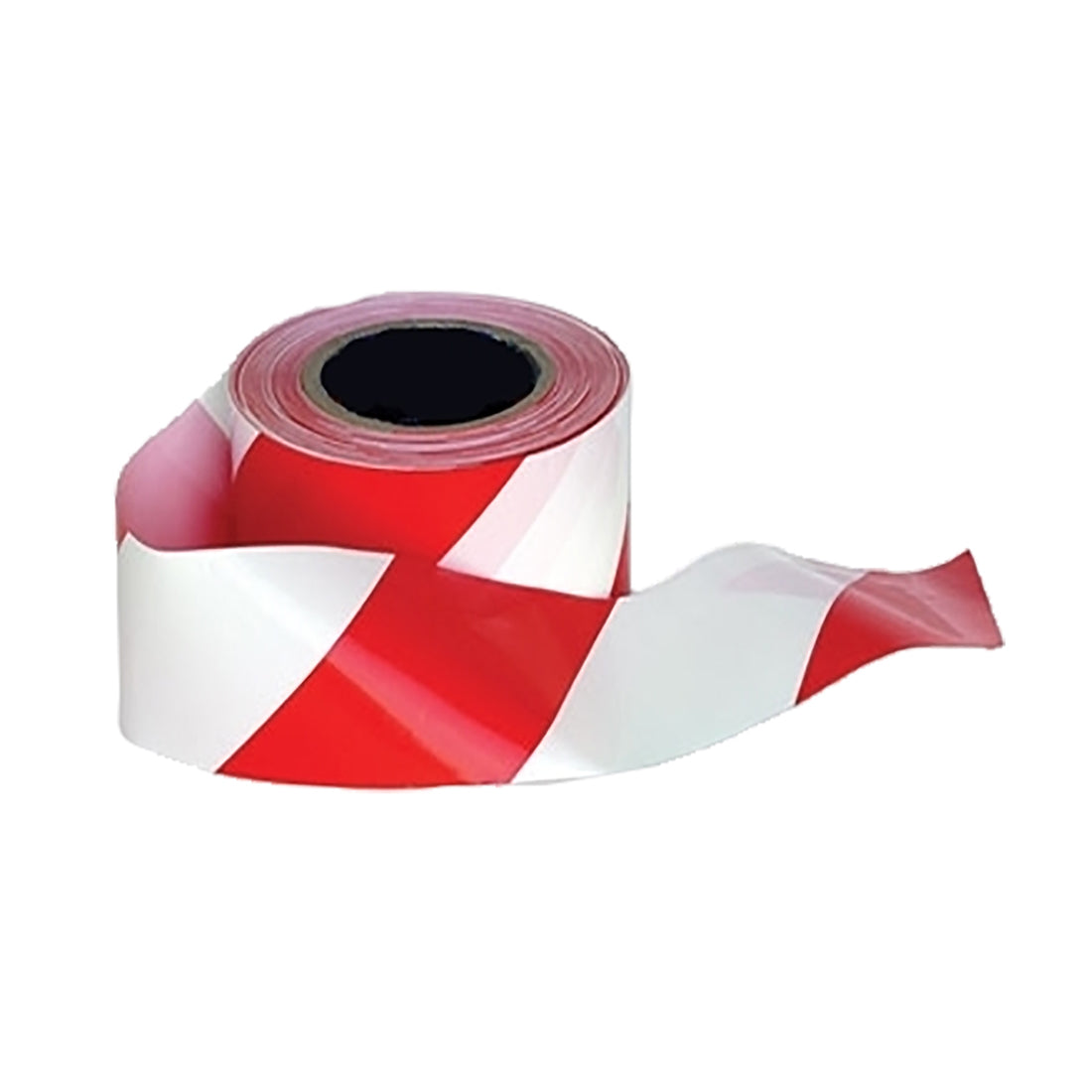 Roll of red and white Portwest BT10 barricade warning tape.