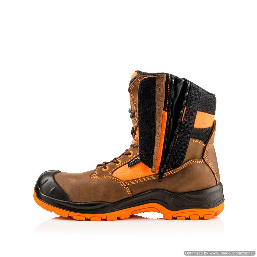 BVIZ1 Buckbootz Buckz Viz S3 360° High Visibility Metal Free Waterproof Safety Lace/Zip Boot