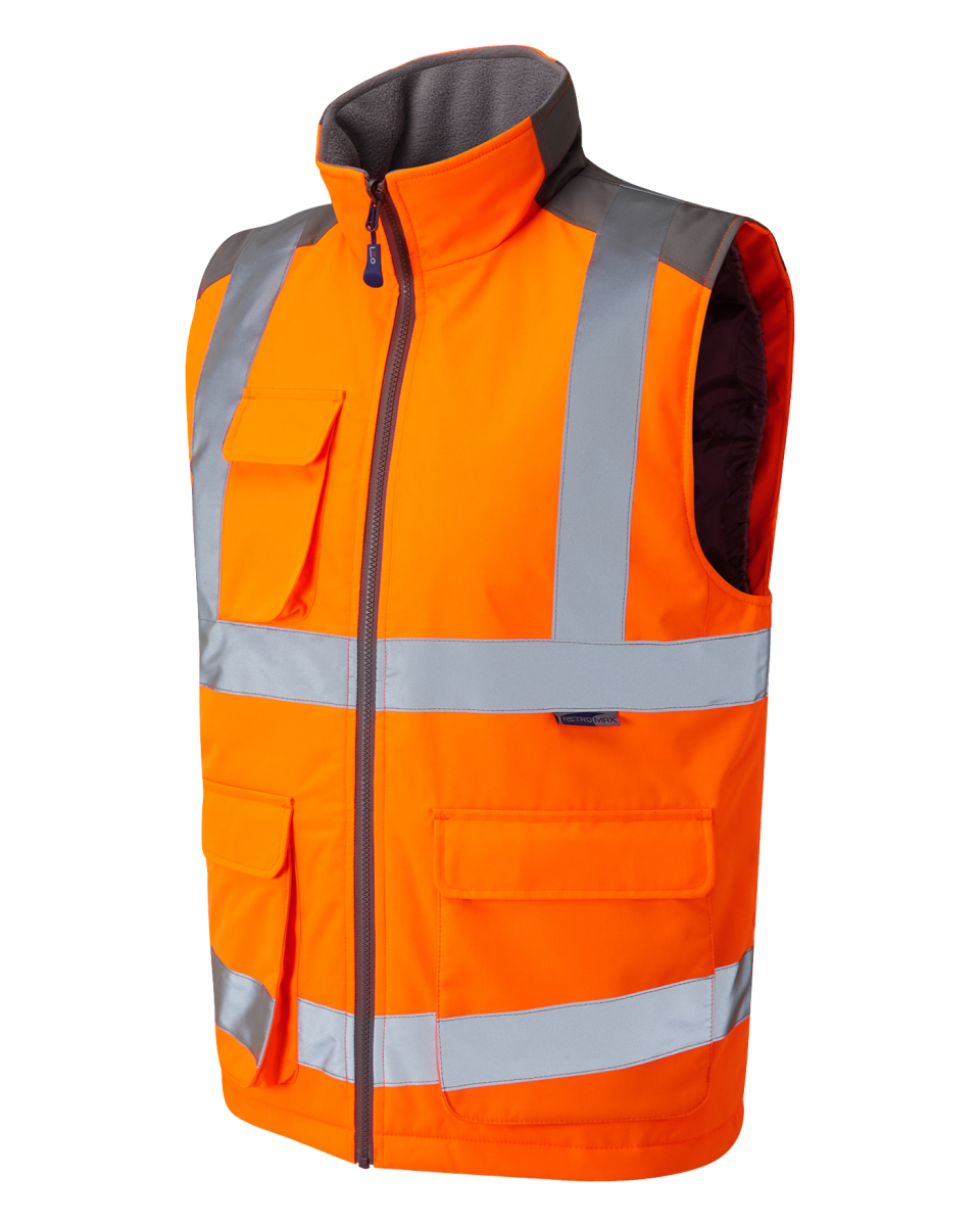 Leo Workwear Torrington Iso 20471 Cl 2 Bodywarmer - HV Orange
