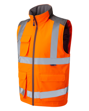 Leo Workwear Torrington Iso 20471 Cl 2 Bodywarmer - HV Orange