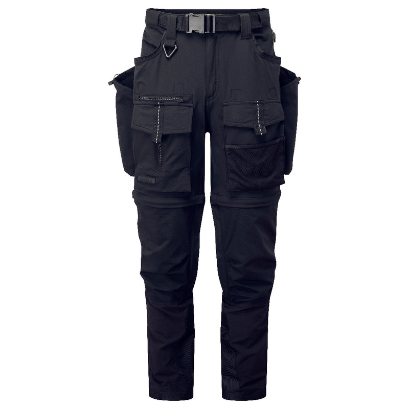 Portwest BX321 Ultimate Modular 3-in-1 Trousers front view, black and yellow color