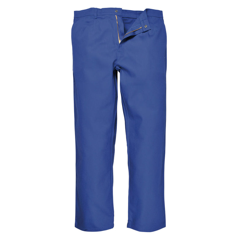 Portwest BZ30 Bizweld Trousers in royal blue, front view