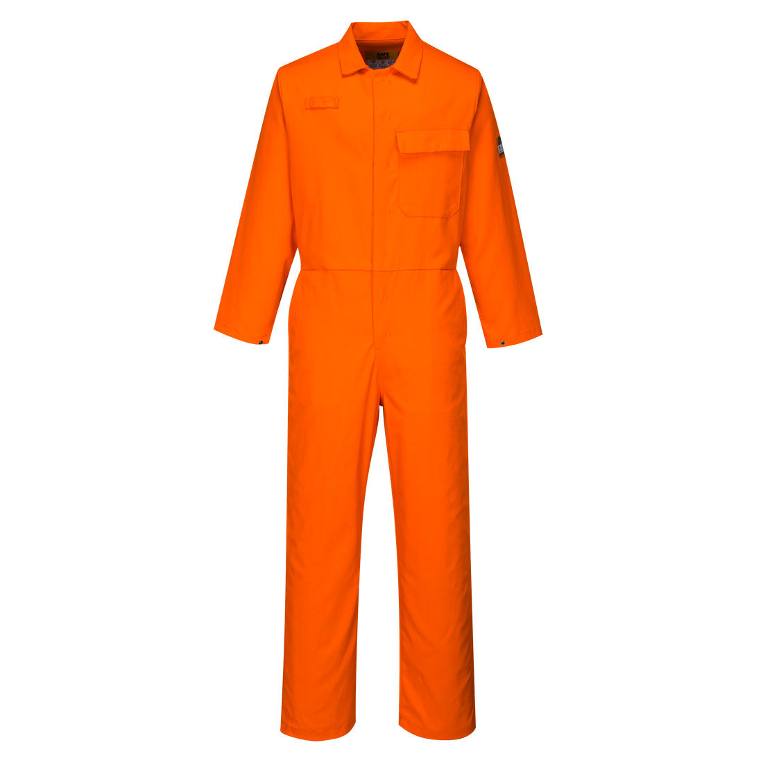 Portwest chef jacket in orange with stand collar
