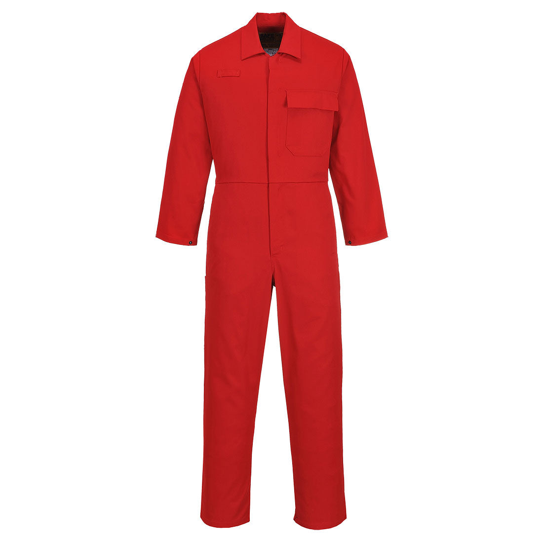 Portwest chef jacket in rose red with white buttons