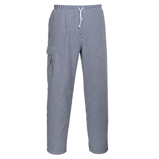 Portwest Chester Chef's Trouser in a small black and white check.