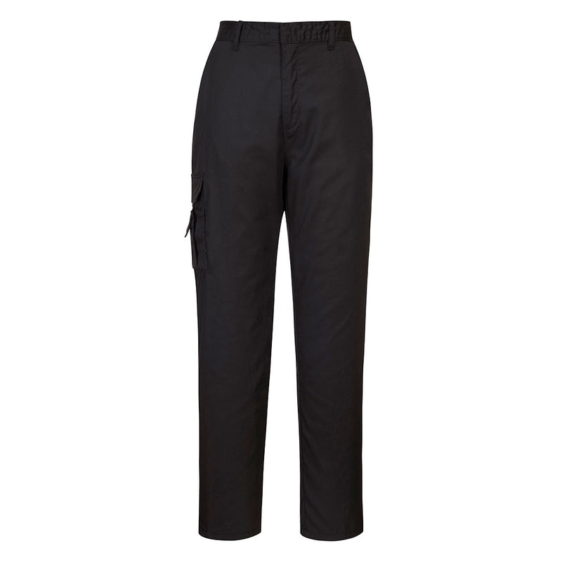 Portwest C099 Women's Combat Trousers in black, back view