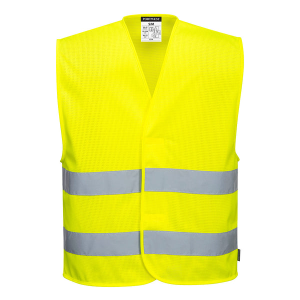 Cheerful yellow patterned fabric, ideal for vibrant clothing designs.