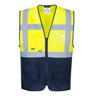 Portwest C377 Hi-Vis Mesh Contrast Executive Vest for MeshAir 100% Polyester Mesh