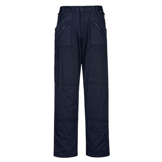 Portwest Lined Action Trouser in navy for cold weather.