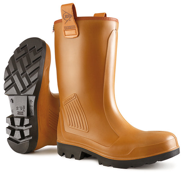 Dunlop Purofort Rigair Unlined Full Safety Rigger Boot RIGAIR Tan