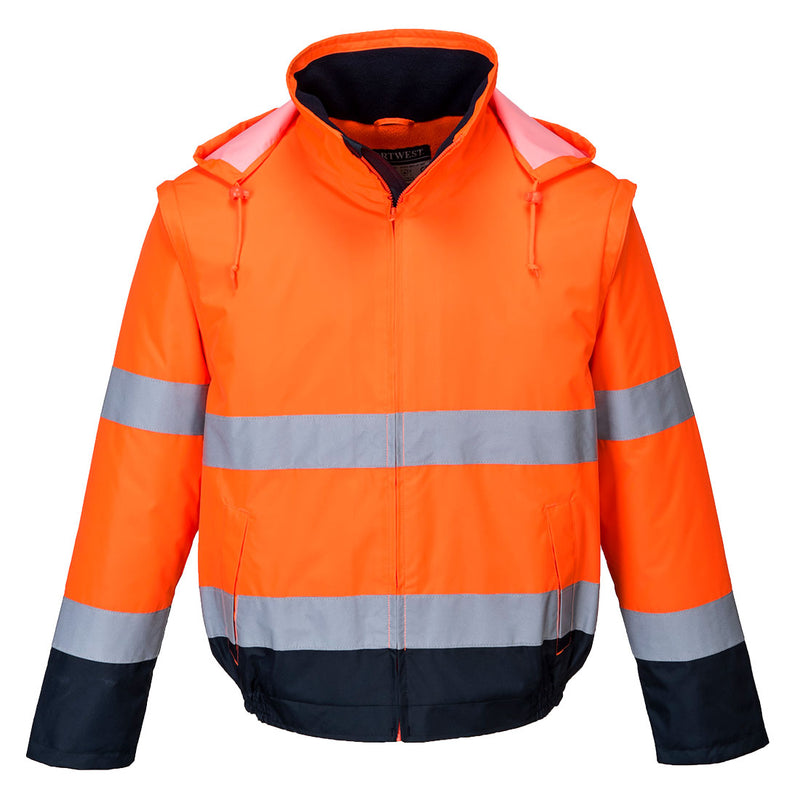 Lively orange knit fabric, soft and suitable for casual garments.