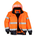 Portwest Hi-Vis 3-in-1 Contrast Bomber Jacket - thumbnail 1