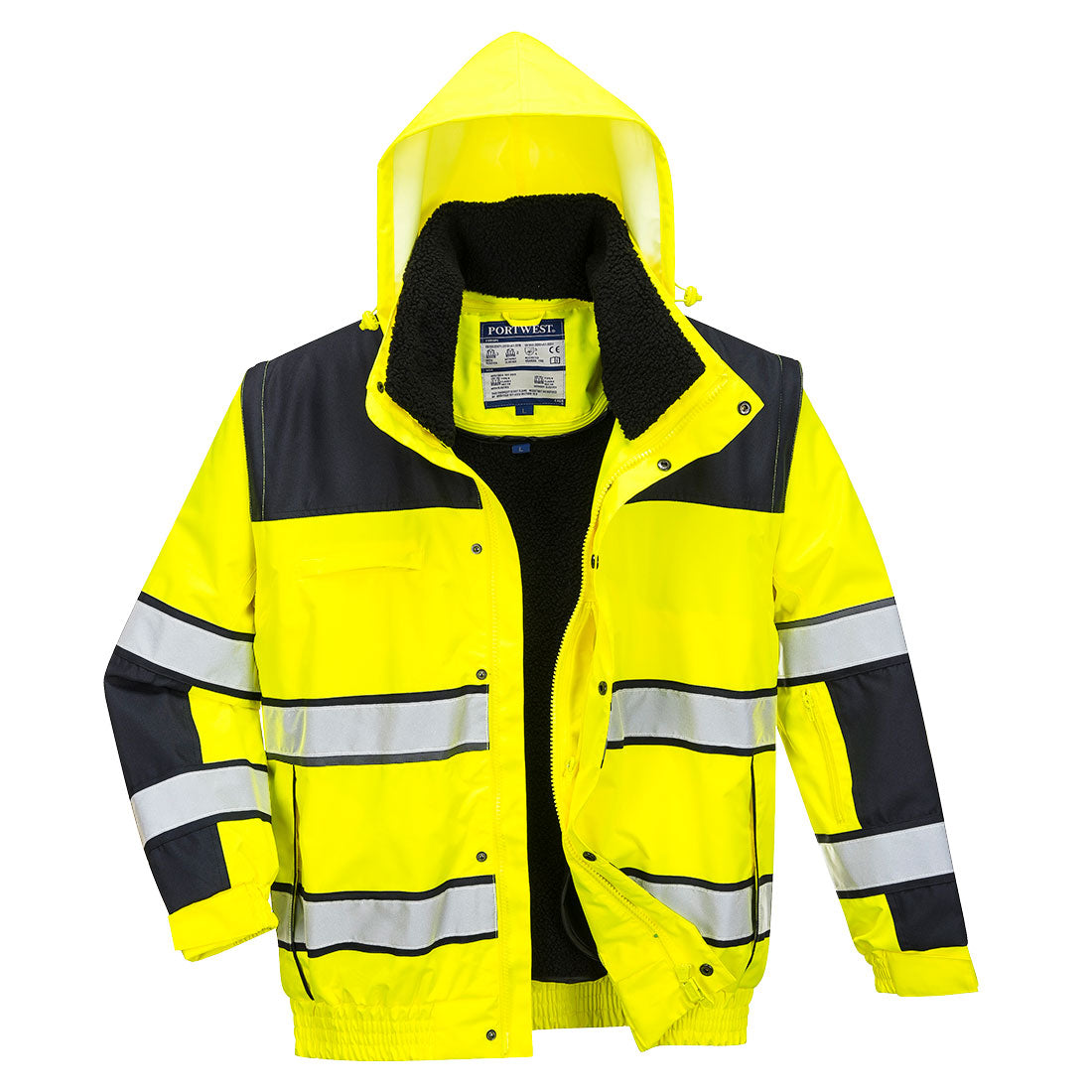 Portwest Hi-Vis Winter Contrast Classic Bomber Jacket