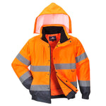 Portwest Hi-Vis 2-in-1 Contrast Bomber Jacket - thumbnail 1