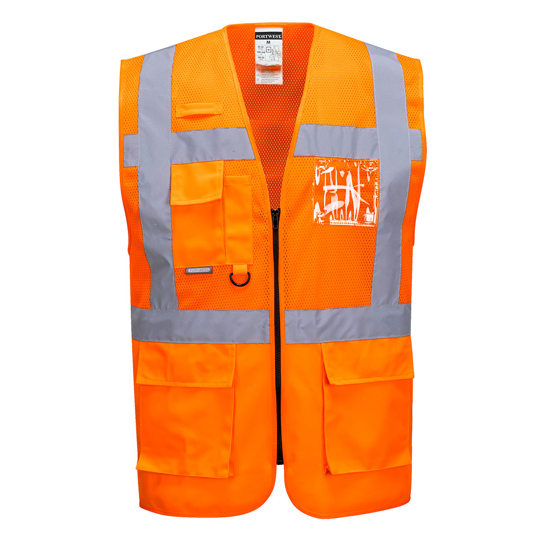 Portwest Madrid Hi-Vis Half Mesh Executive Vest