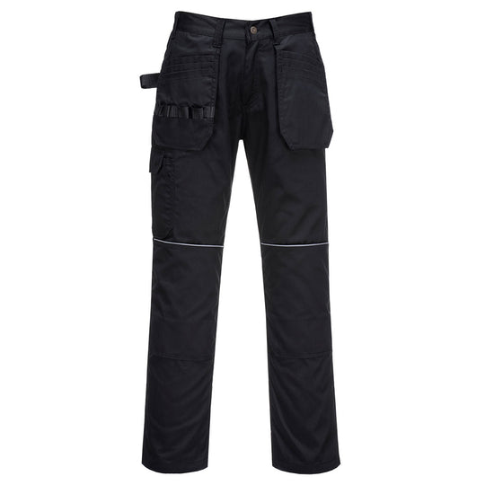 Portwest C720 Tradesman Holster Trousers in black.