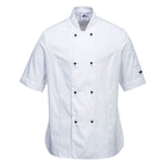 Portwest Rachel Women's Chefs Jacket Short Sleeved - thumbnail 2