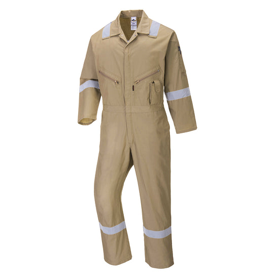 Portwest Iona cotton coverall C814 in khaki.