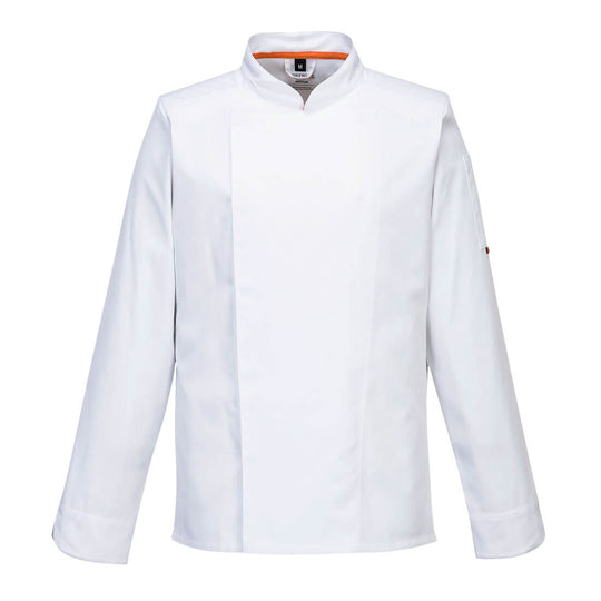 Portwest stretch MeshAir Pro long sleeve jacket C846 in white.