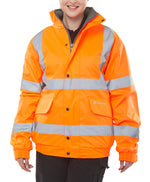 Beeswift Hi-Vis Fleece Lined Bomber Jacket - thumbnail 1
