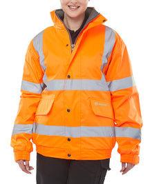 Beeswift High Visibility Fleece Lined Bomber Jacket