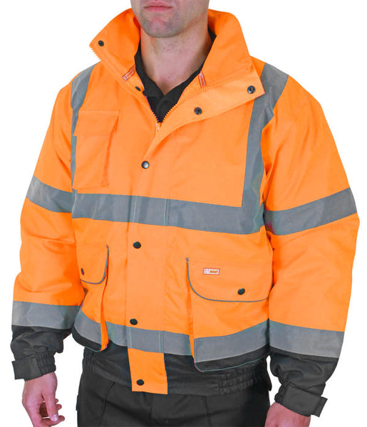 Beeswift Two Tone Constructor Bomber Jacket Orange / Navy