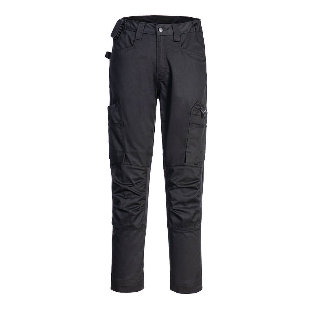 Portwest CD881 WX2 Eco Stretch Trade Trousers in black.