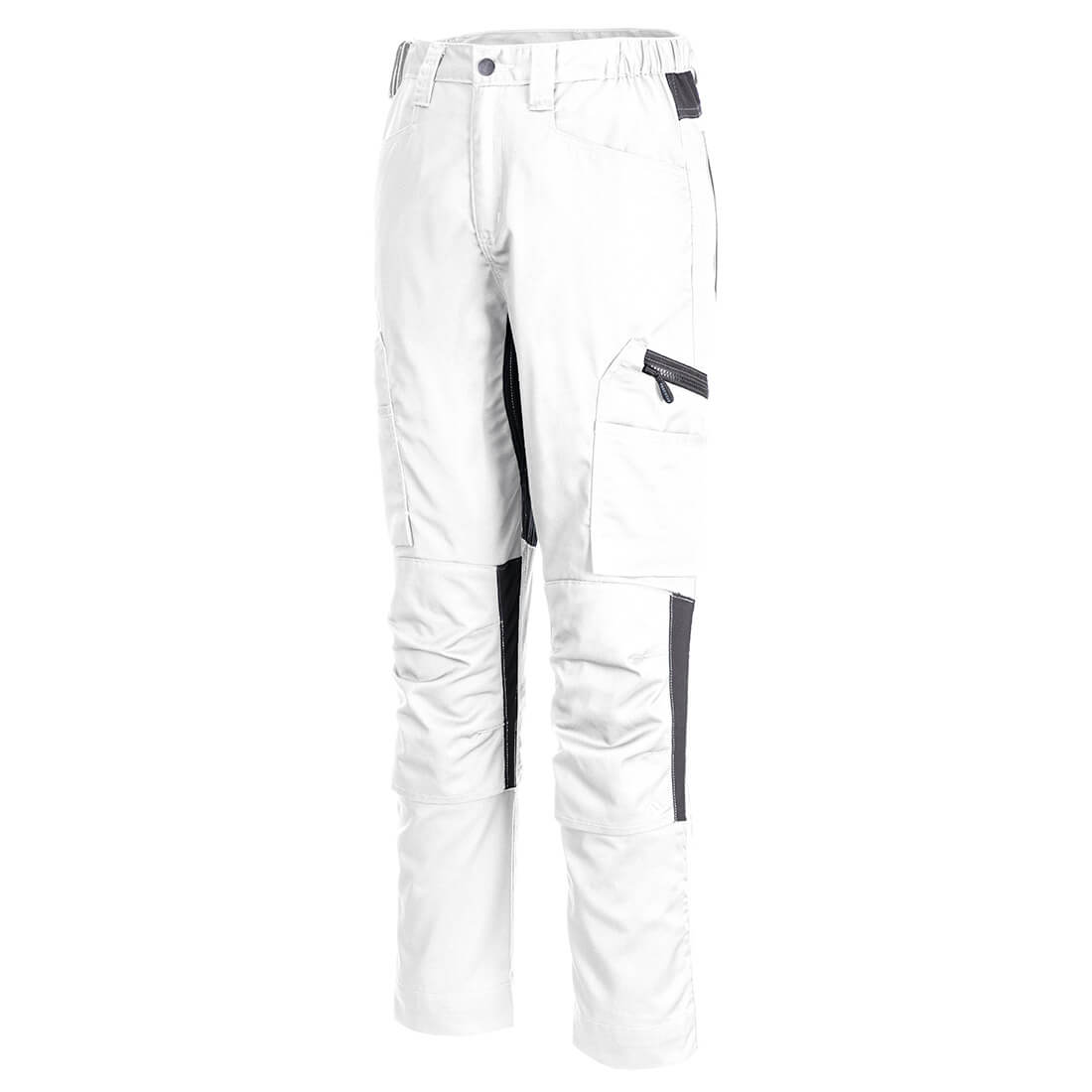 Portwest CD881 WX2 Eco Stretch Trade Trousers in white.