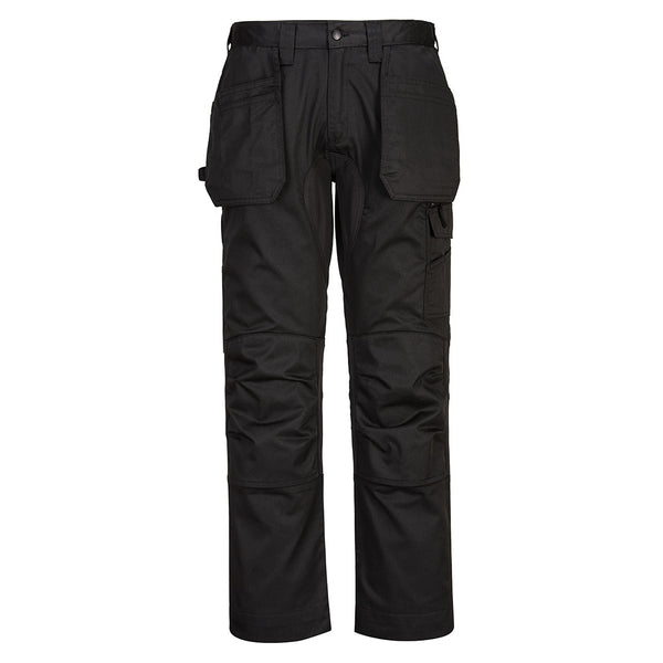 Portwest CD883 WX2 Eco Stretch Holster Trousers in black.