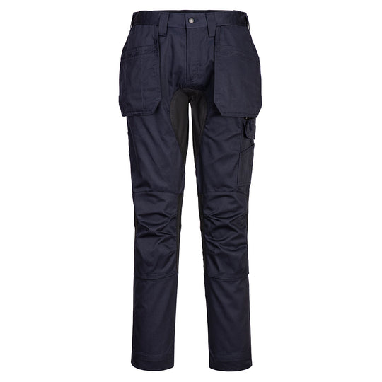 Portwest CD883 WX2 Eco Stretch Holster Trousers in dark khaki.