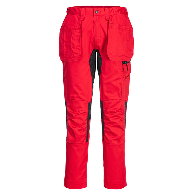 Portwest CD883 WX2 Eco Stretch Holster Trousers in dark red.