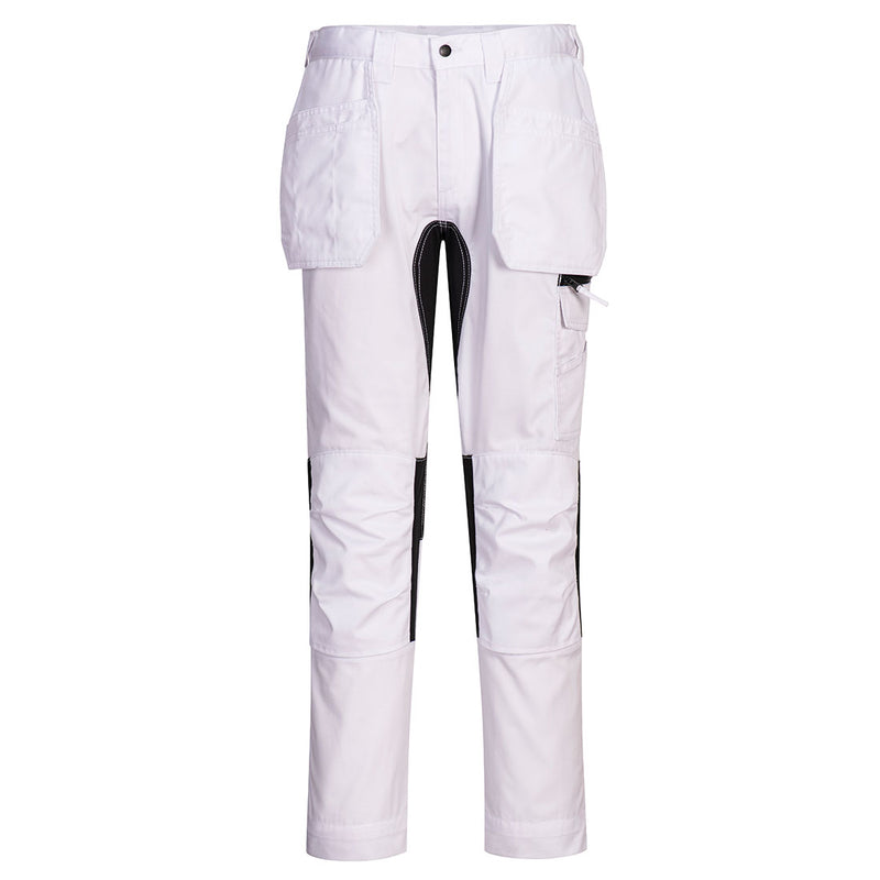 Portwest CD883 WX2 Eco Stretch Holster Trousers in white.