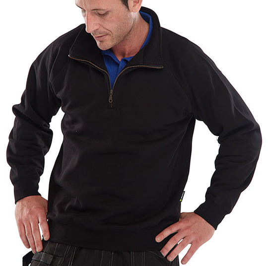Beeswift Quarter Zip Sweatshirt Black