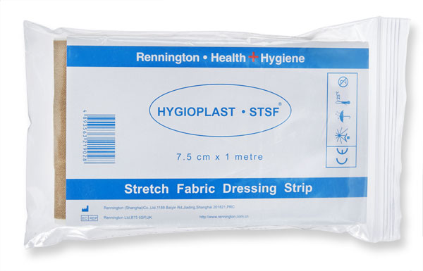Click Medical Hygio Plast Dressing Strip Fabric 7.5cm X 1M - Pack of 10