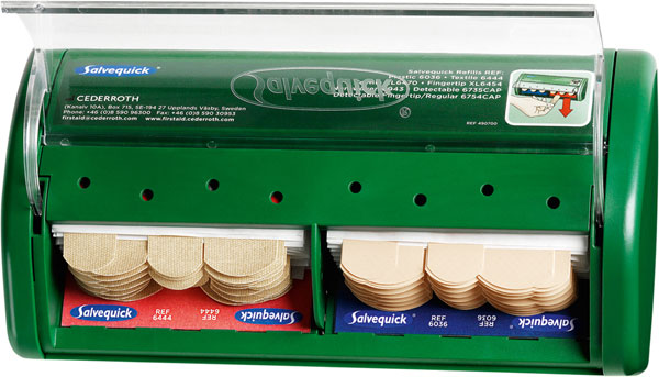 Salve Quick Salvequick Plaster Dispenser With 40 Waterproof And Fabric Plasters