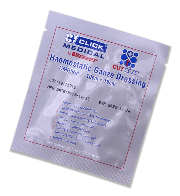 Cuteeze Click Medical Haemostatic Soluble Dressing 10X10Cm
