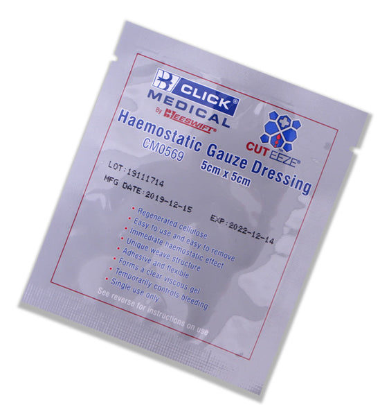 Cuteeze Click Medical Haemostatic Soluble Dressing 10X10Cm
