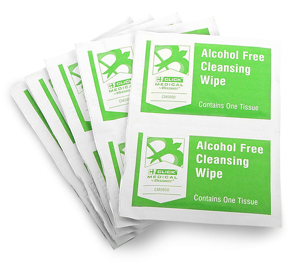 Click Medical Alcohol Free Wipes Pack 10 - (Pack of 10)